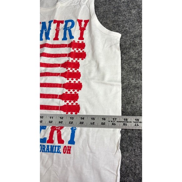 Country Concert 2016 Tank Top Small White Graphic OH Laramie - Picture 3 of 8